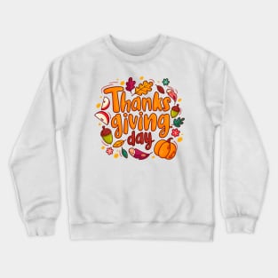 Thanks Giving Illustration Crewneck Sweatshirt